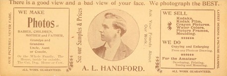 Advertisement card, date unknown.