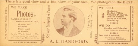 Advertisement card, date unknown.